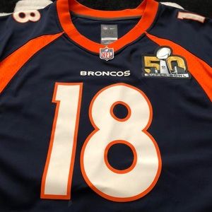 Peyton Manning Super Bowl 50 Denver Broncos Jersey